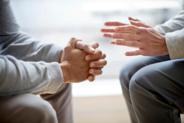 A small group meeting together